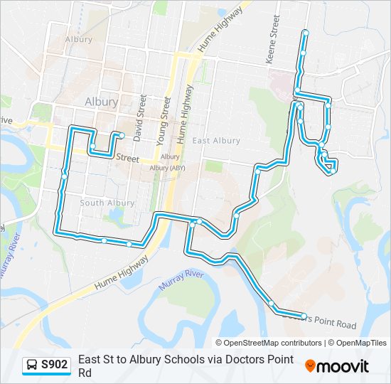 S902 Route: Schedules, Stops & Maps - Albury Schools (Updated)