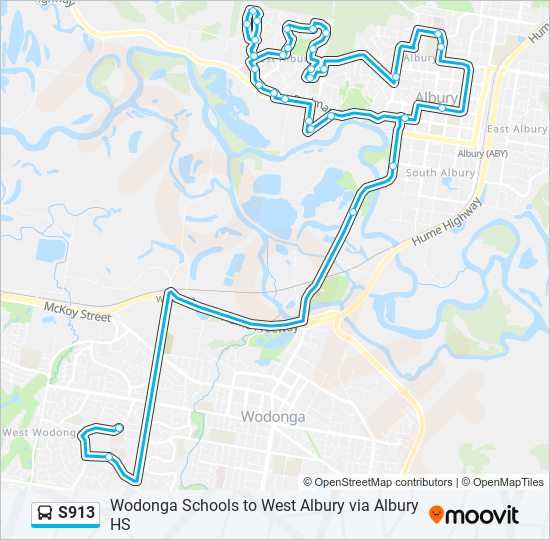 S913 Route: Schedules, Stops & Maps - West Albury (Updated)