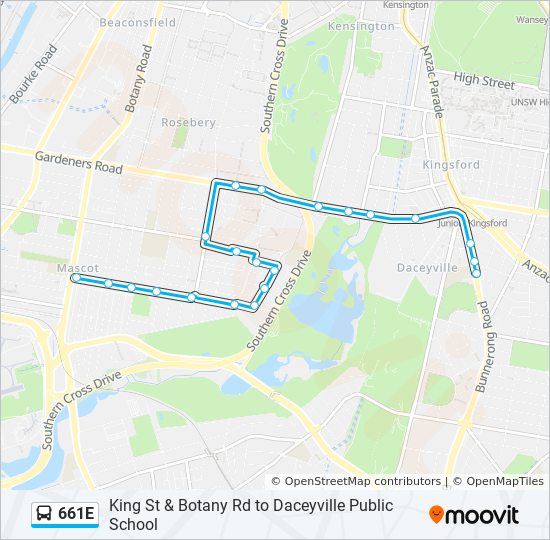 661E bus Line Map