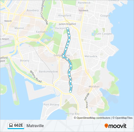 662E bus Line Map