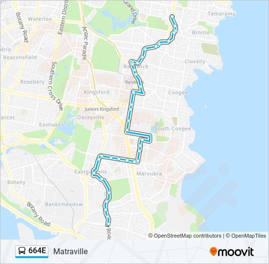 664e Route Schedules, Stops & Maps Matraville (Updated)