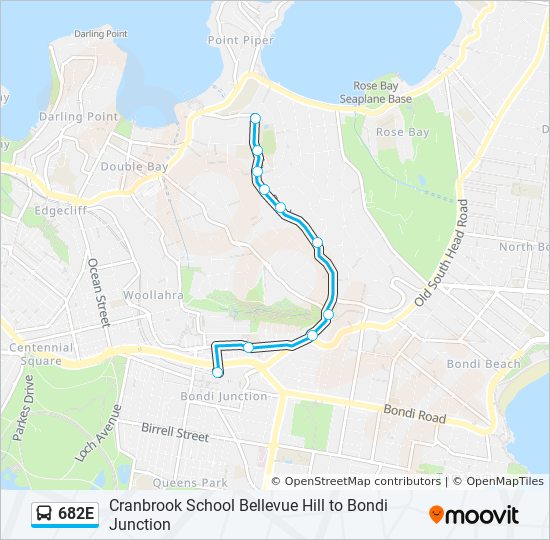 682E bus Line Map