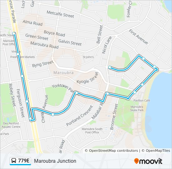 779E bus Line Map