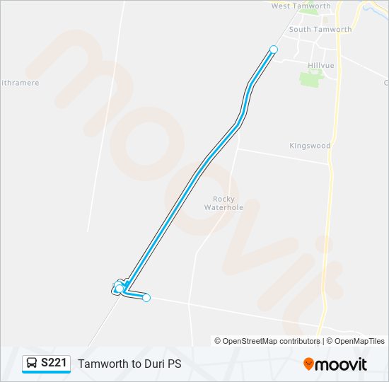 S221 bus Line Map