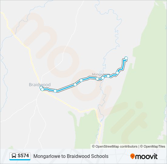 s574 Route Schedules, Stops & Maps Braidwood Schools (Updated)