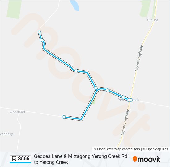 s866 Route: Schedules, Stops & Maps - Yerong Creek (Updated)