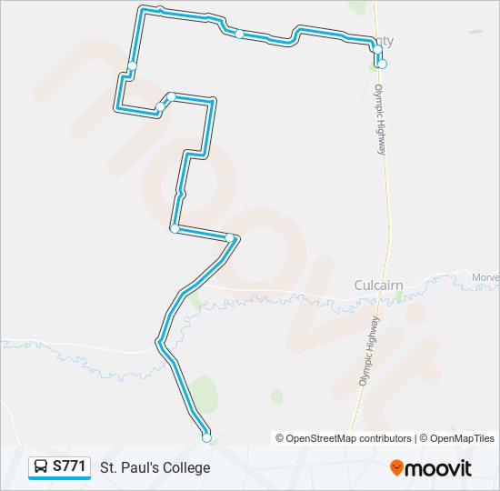 S771 bus Line Map