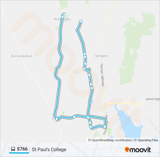 S766 bus Line Map