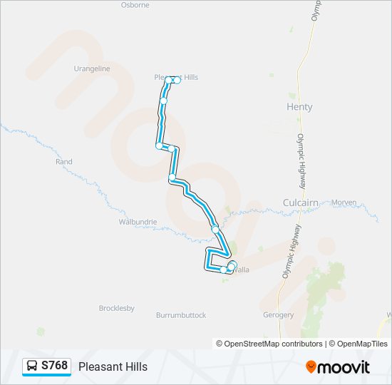 S768 bus Line Map