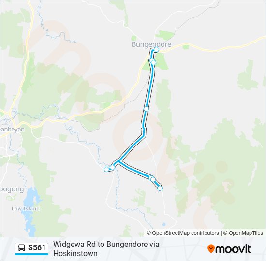 S561 Route: Schedules, Stops & Maps - Bungendore (Updated)