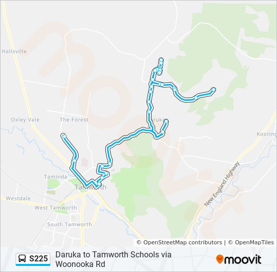 S225 bus Line Map