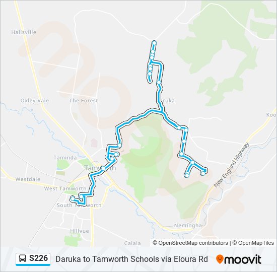 S226 bus Line Map