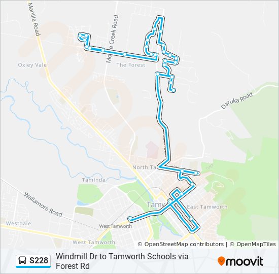 S228 bus Line Map