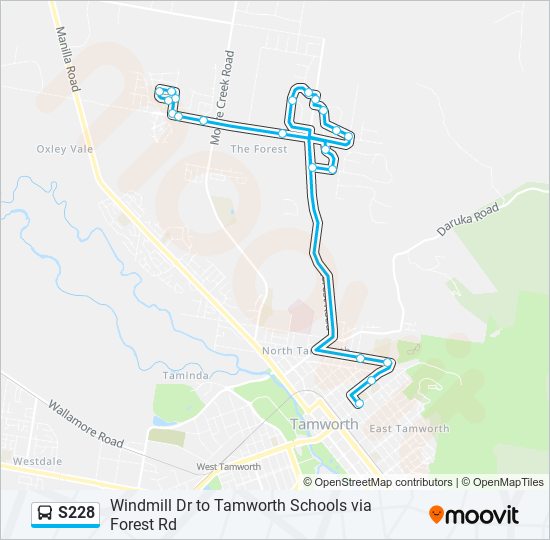 S228 bus Line Map