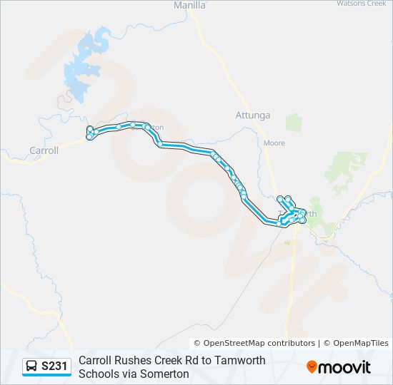 Mapa de S231 de autobús