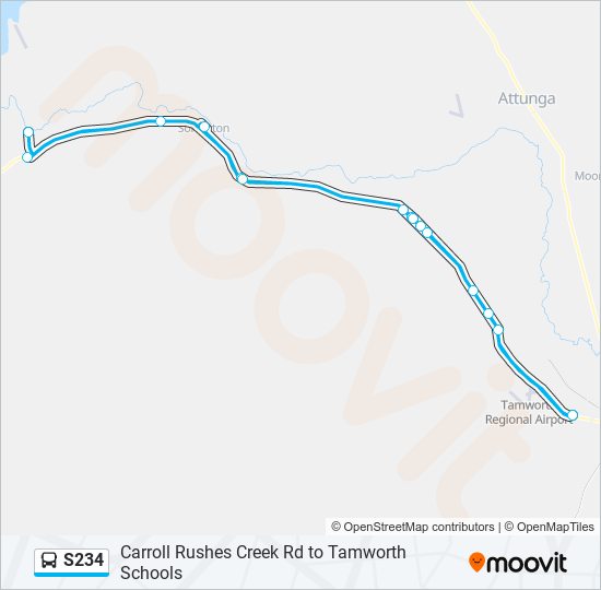 Mapa de S234 de autobús