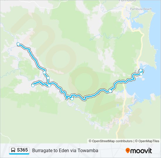 S365 bus Line Map