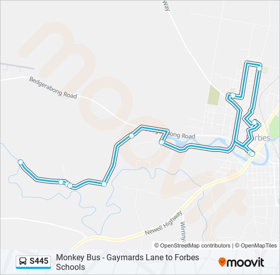 S445 bus Line Map