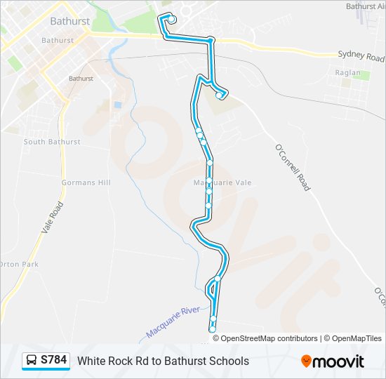 S784 bus Line Map