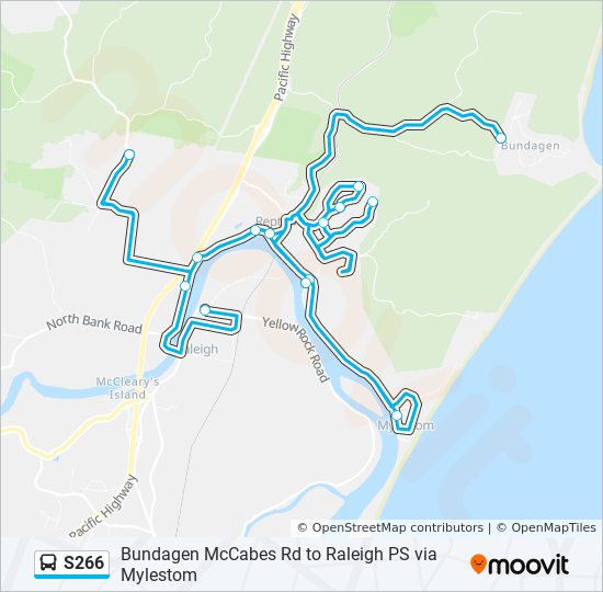 Mapa de S266 de autobús