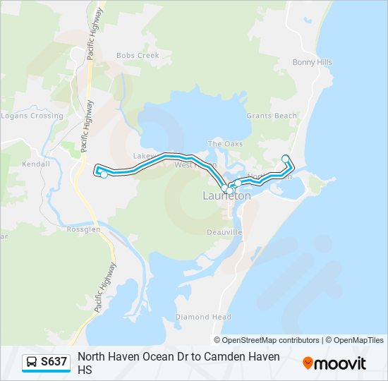 S637 bus Line Map