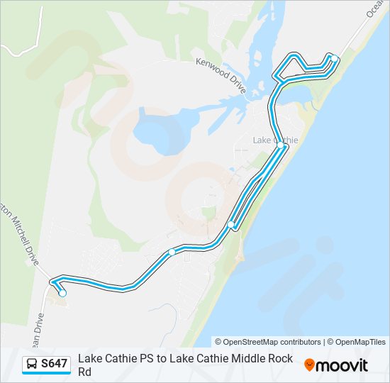 S647 bus Line Map