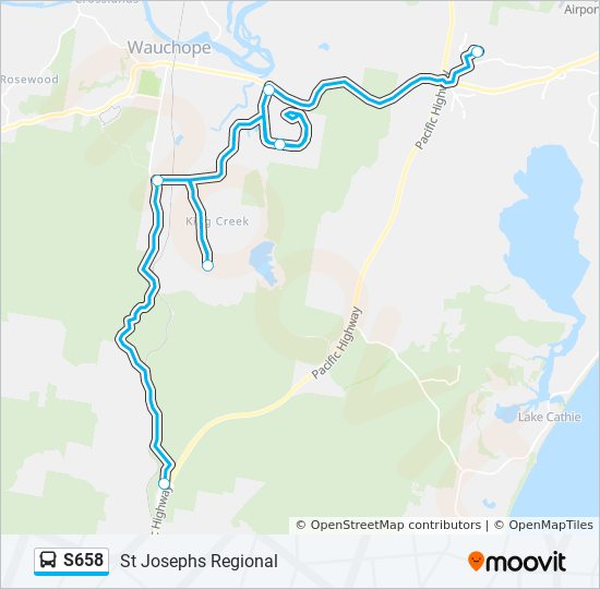 S658 bus Line Map