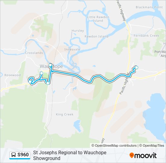 Mapa de S960 de autobús