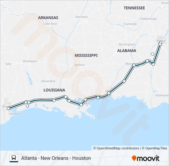 GREYHOUND US0602 Bus Line Map