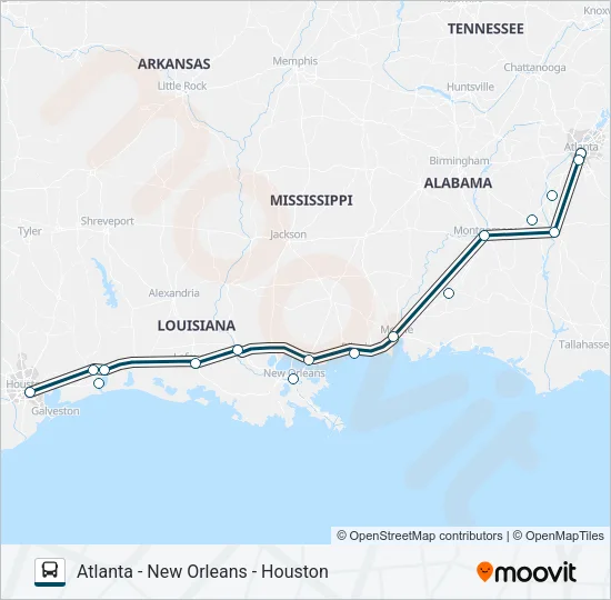 GREYHOUND US0602 Bus Line Map
