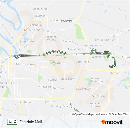 2 Bus Line Map