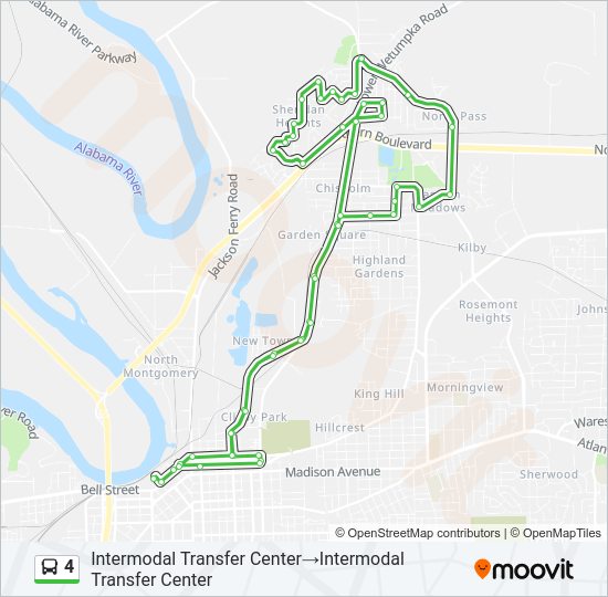 4 Bus Line Map