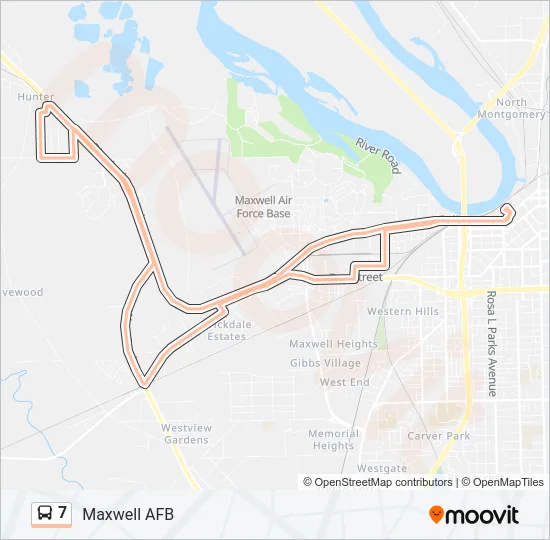 7 Bus Line Map