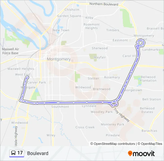 17 Bus Line Map