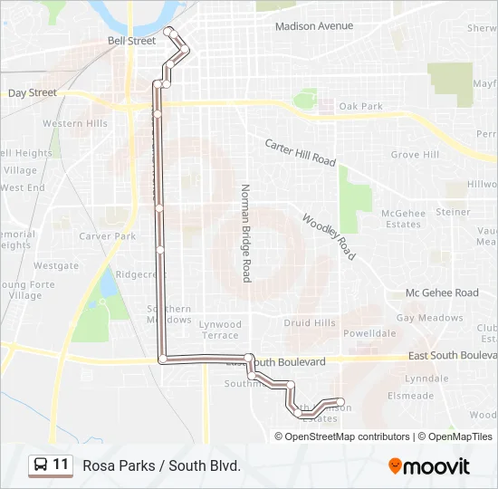 11 Bus Line Map