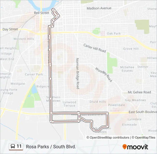 11 Bus Line Map