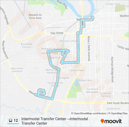 12 Bus Line Map