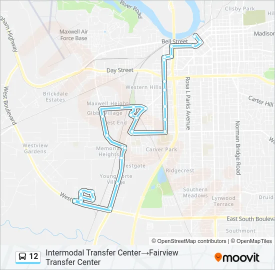 12 Bus Line Map