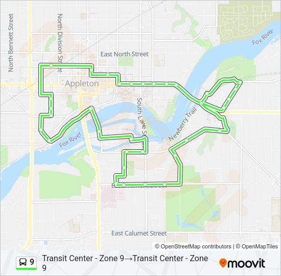 9 Bus Line Map