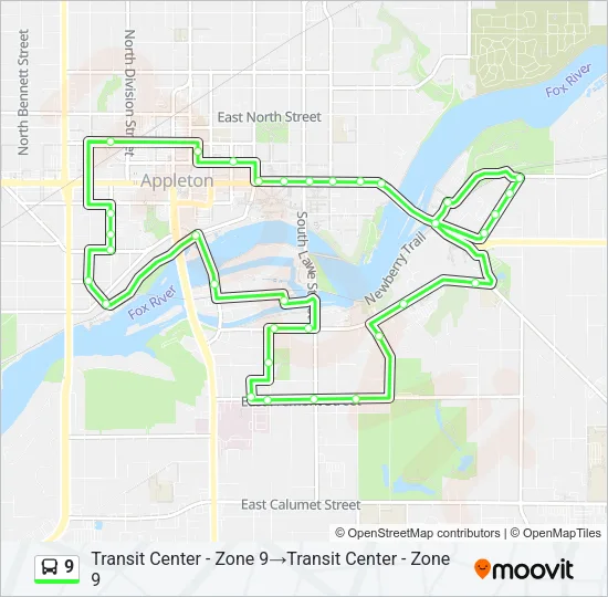 9 Bus Line Map