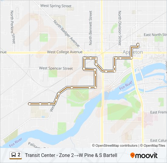 2 Bus Line Map
