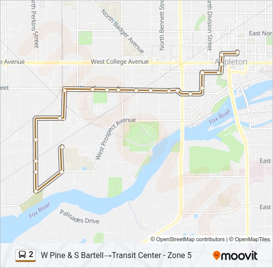 2 Bus Line Map