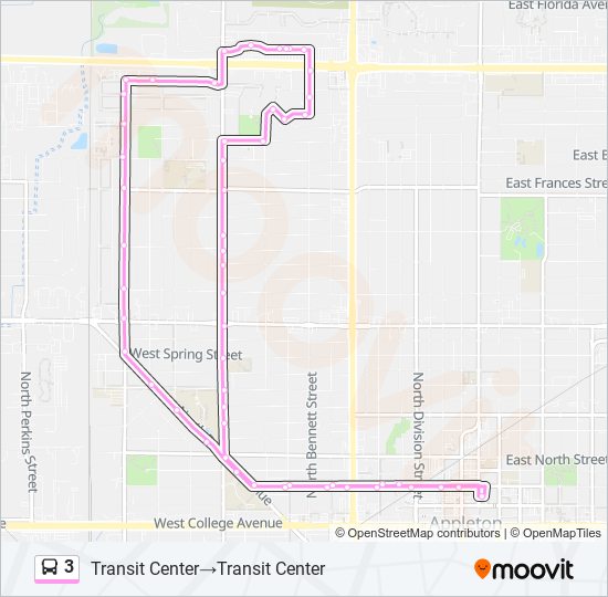 3 bus Line Map