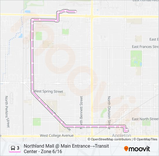 3 Bus Line Map