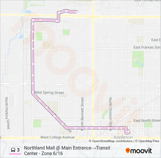 3 Bus Line Map
