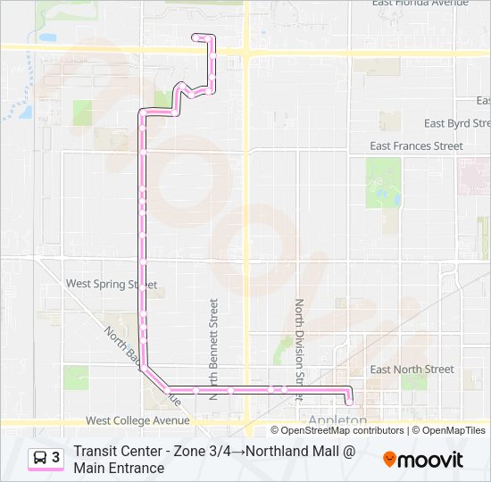 3 Bus Line Map