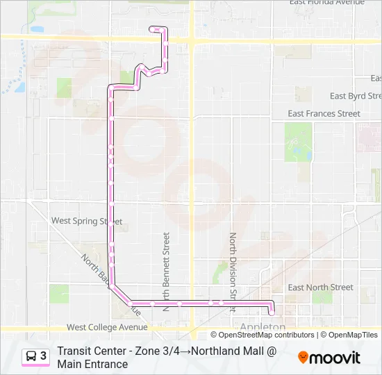 3 Bus Line Map