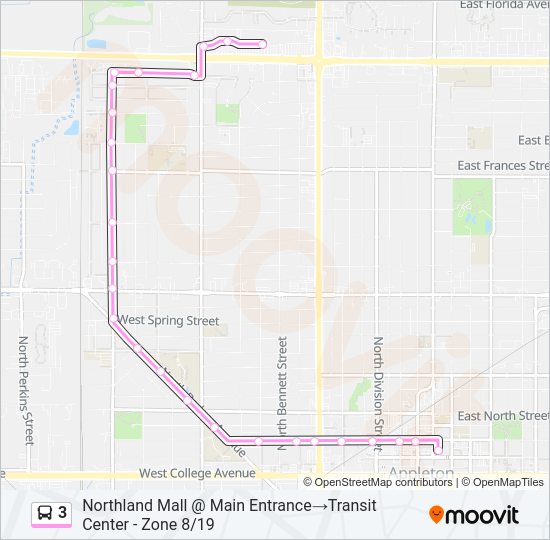 3 Bus Line Map