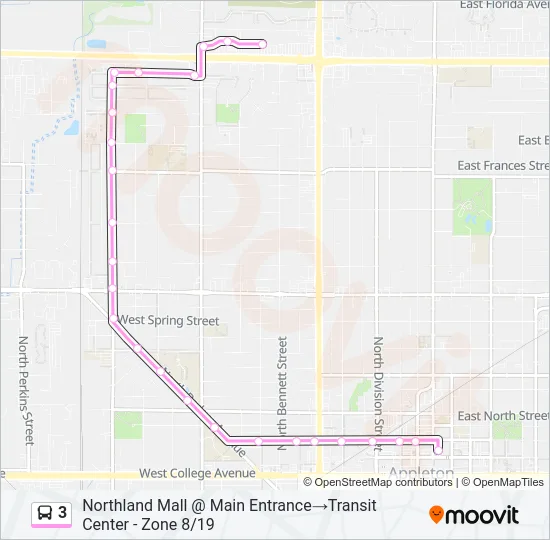 3 Bus Line Map