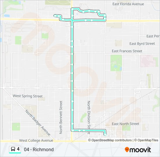 4 Bus Line Map